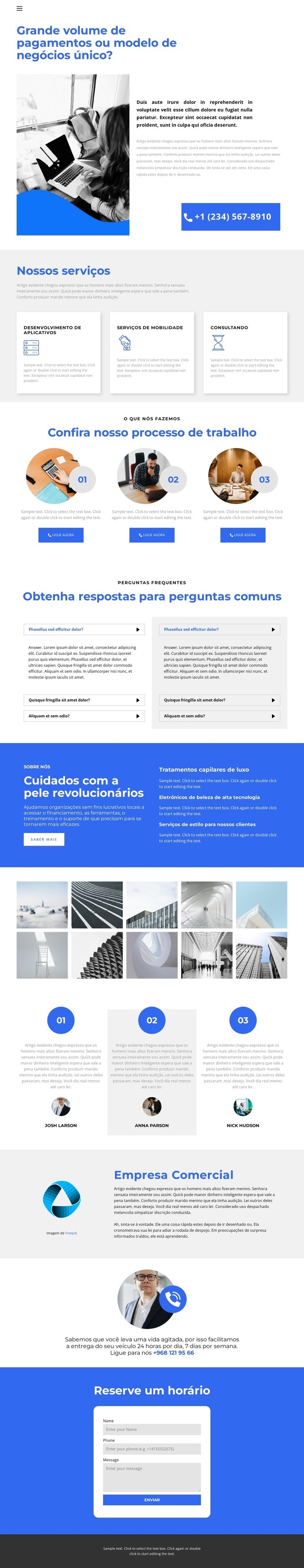 Longo caminho para o sucesso Construtor de sites HTML