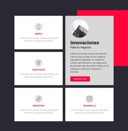 Características En Cuadrícula Con Revtangle Diseño De Sitios Web