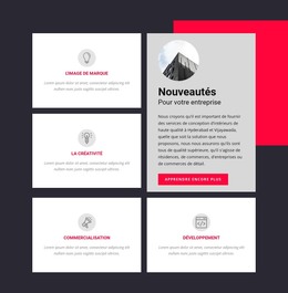 Fonctionnalités Dans La Grille Avec Revtangle - Modèle HTML De Base