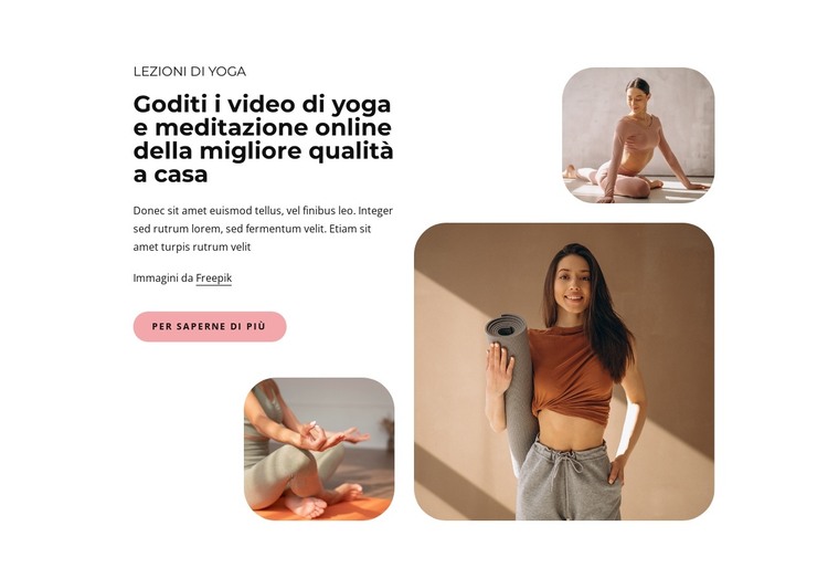 Corsi di yoga online di qualità Modello HTML