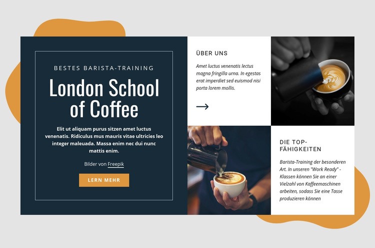 Londoner Kaffeeschule HTML-Vorlage
