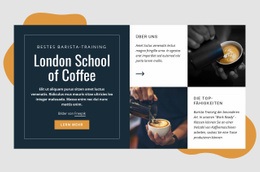 Londoner Kaffeeschule – Website-Vorlage Herunterladen