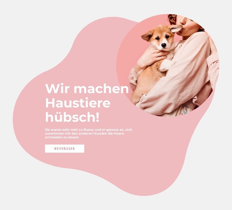 Wir machen Haustiere hübsch Website design