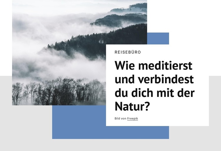 Naturmeditationen Website-Vorlage