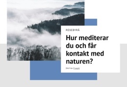 Naturmeditationer Grundläggande HTML-Mall Med CSS