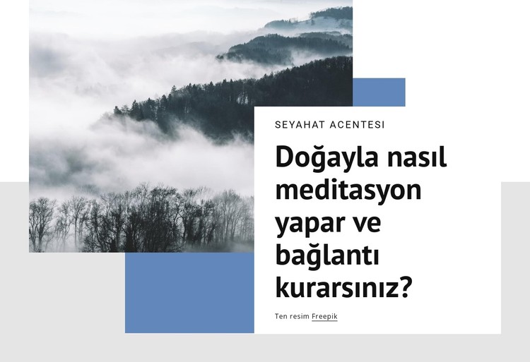 Doğa meditasyonları CSS Şablonu