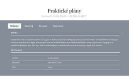 Praktické Plány – Jednoduchá Šablona Webu