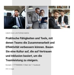 Website-Seite Für Zusammenarbeit Für Unternehmen