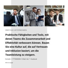 Zusammenarbeit Für Unternehmen - Site Mit HTML-Vorlagen-Download