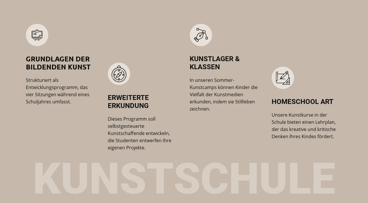 Kunstschulausbildung HTML Website Builder