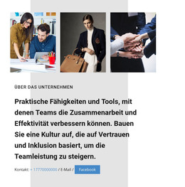 Fantastisches Website-Design Für Zusammenarbeit Für Unternehmen