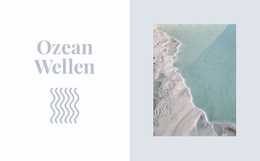 Halten Sie Meereswellen - Landingpage-Inspiration