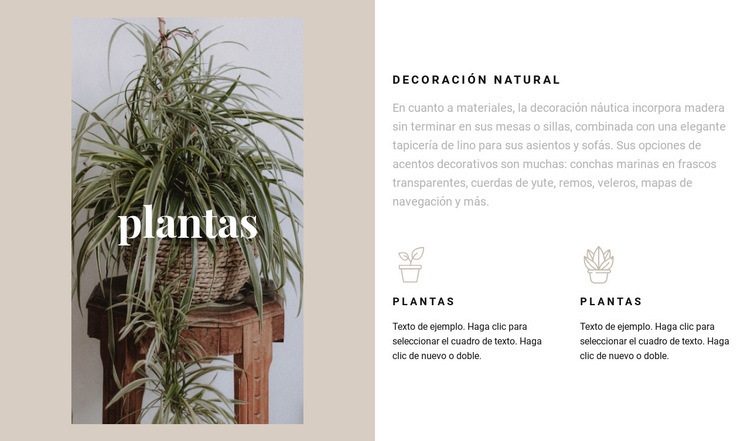 Plantas y detalles naturales Plantilla CSS