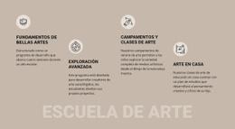 Educación En La Escuela De Arte: Plantilla De Página HTML