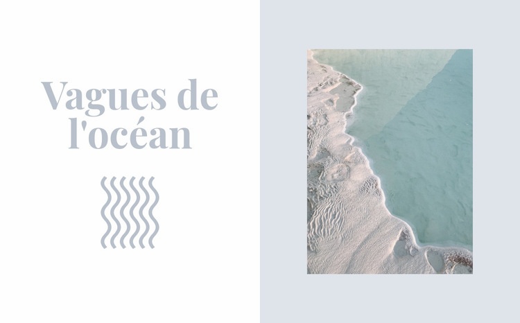 Gardez les vagues de l'océan Maquette de site Web