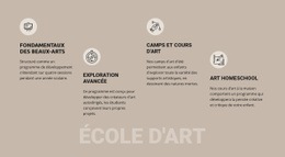 Enseignement De L'École D'Art Modèle De Site Web CSS Gratuit