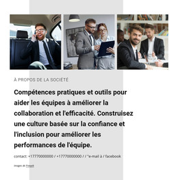 Collaboration Pour Les Entreprises - Site Avec Téléchargement De Modèles HTML