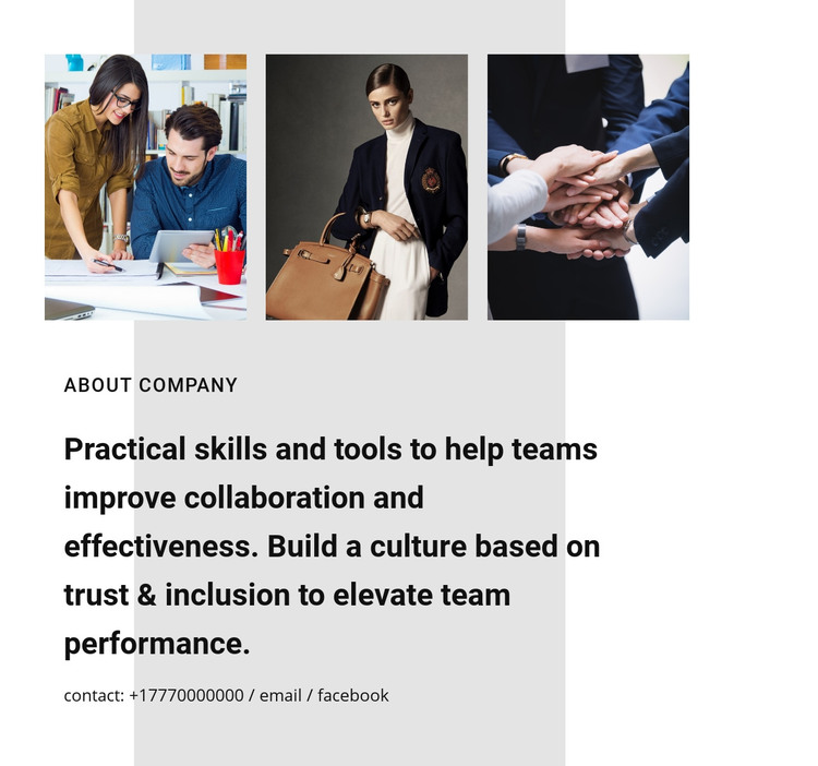 Collaboration for business Homepage Design