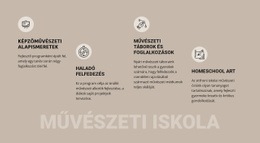 Művészeti Iskolai Oktatás Ingyenes CSS Webhelysablon