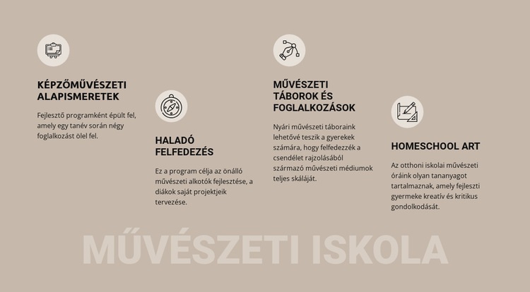 Művészeti iskolai oktatás CSS sablon