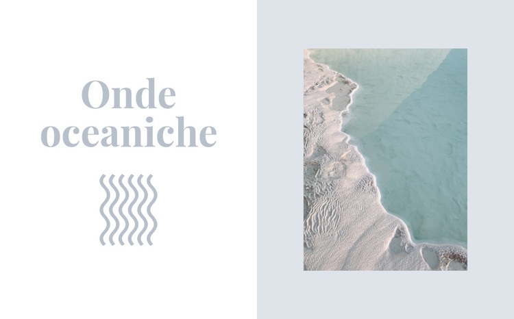 Mantieni le onde dell'oceano Mockup del sito web