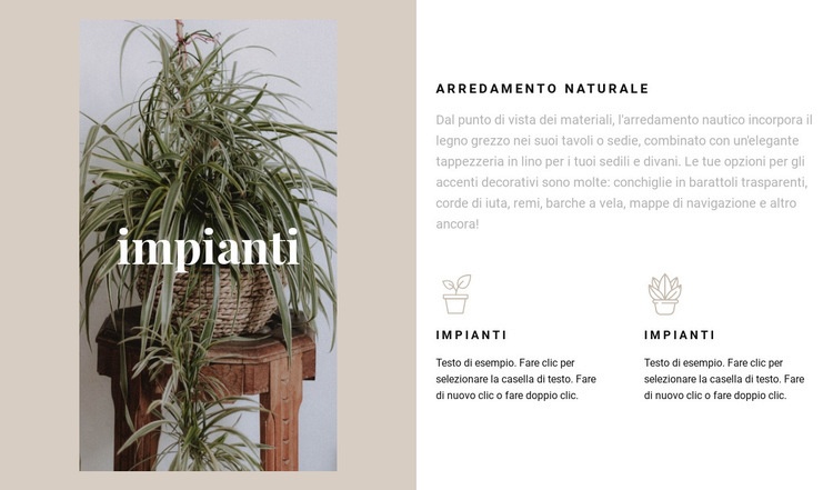 Piante e dettagli naturali Modello CSS