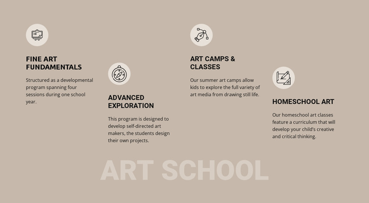 Art school education Joomla Page Builder