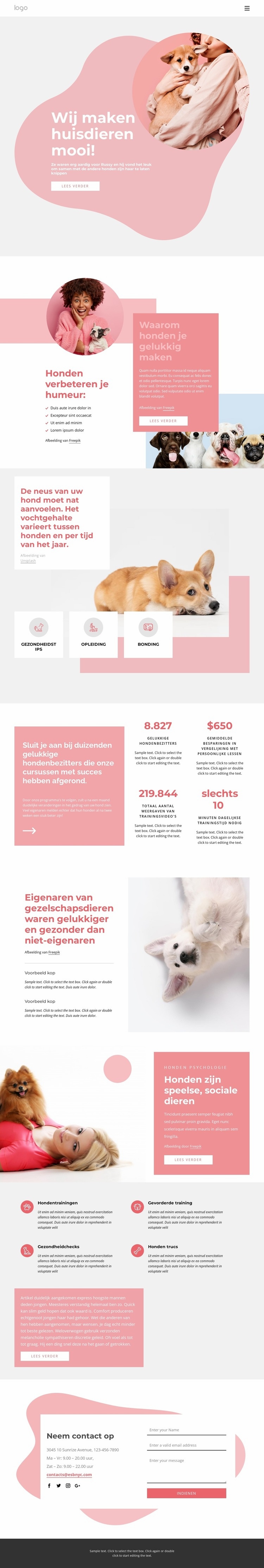 Alles voor uw huisdieren Html Website Builder