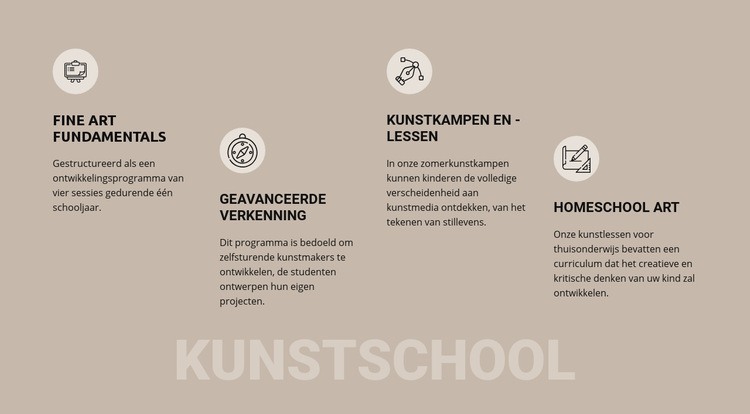 Kunstacademie Website ontwerp