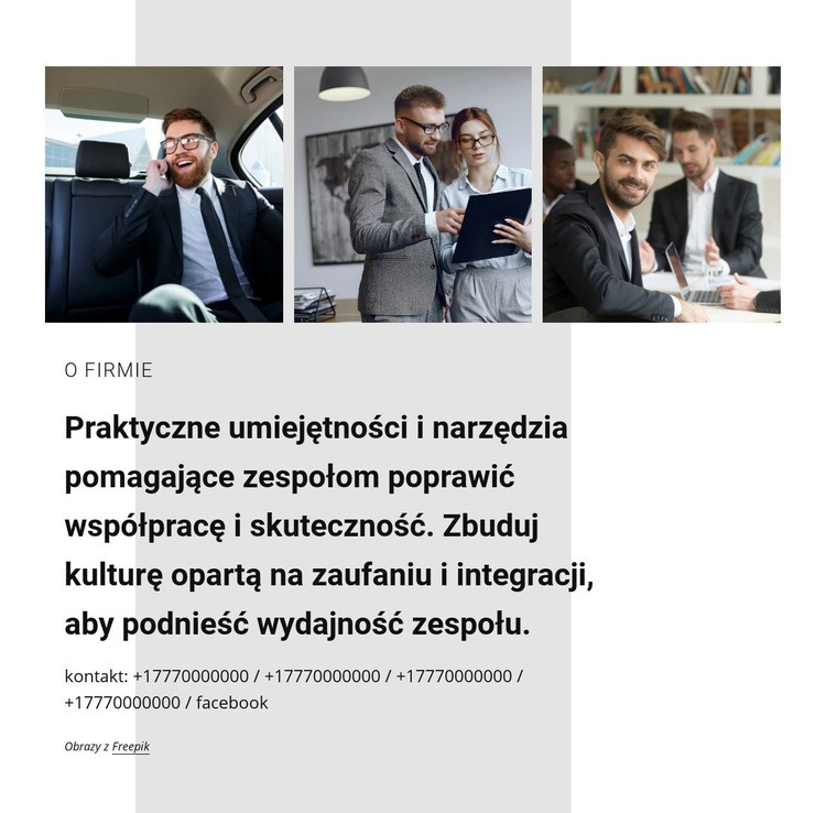 Współpraca dla biznesu Szablon HTML5