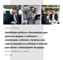 Design De Site Incrível Para Colaboração Para Negócios