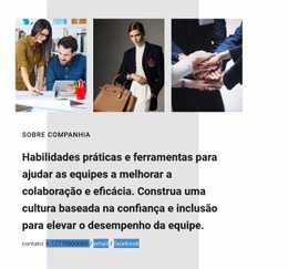 Colaboração Para Negócios - Maquete De Site Profissional