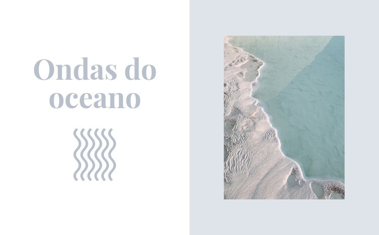 Mantenha as ondas do oceano Maquete do site