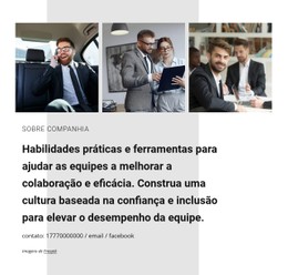 Site Da Página Para Colaboração Para Negócios