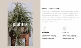 Plantas E Detalhes Naturais - Modelo HTML5 Responsivo