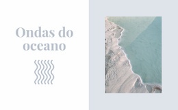 Tema HTML5 Para Mantenha As Ondas Do Oceano