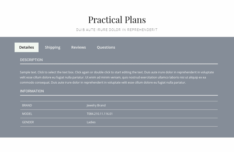 Practical plans Squarespace Template Alternative