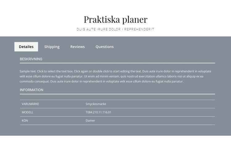 Praktiska planer WordPress -tema