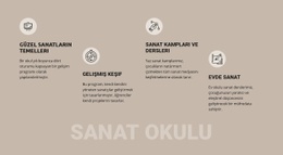 Sanat Okulu Eğitimi Ücretsiz CSS Web Sitesi Şablonu