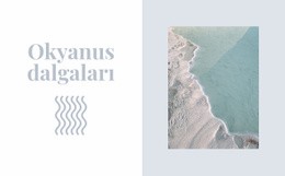 Okyanus Dalgalarını Koruyun CSS Düzeni Şablonu