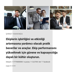 İşletmeler Için Işbirliği - HTML Şablonunun Indirildiği Site