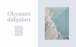 Okyanus Dalgalarını Koruyun Için HTML Sayfa Tasarımı