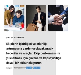 İşletmeler Için Işbirliği - Profesyonel Web Sitesi Maketi