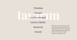 İşteki Özelliklerimiz Site Şablonu