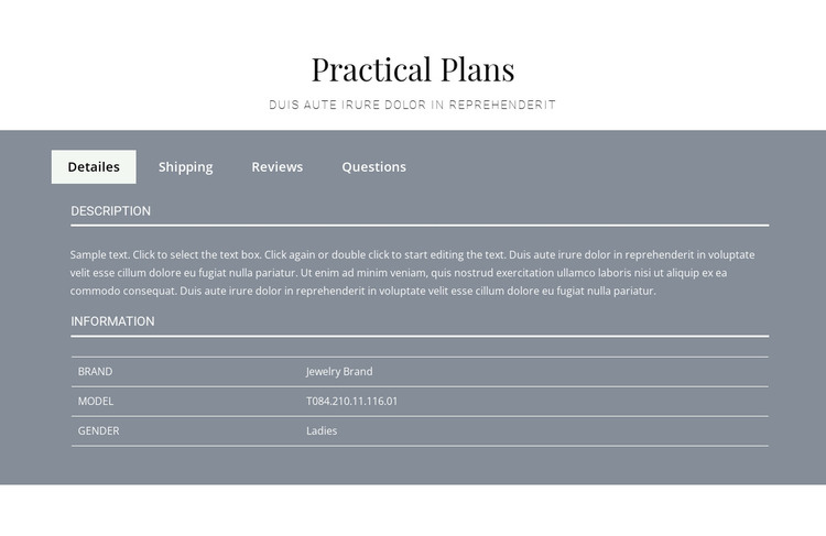 Practical plans Web Design