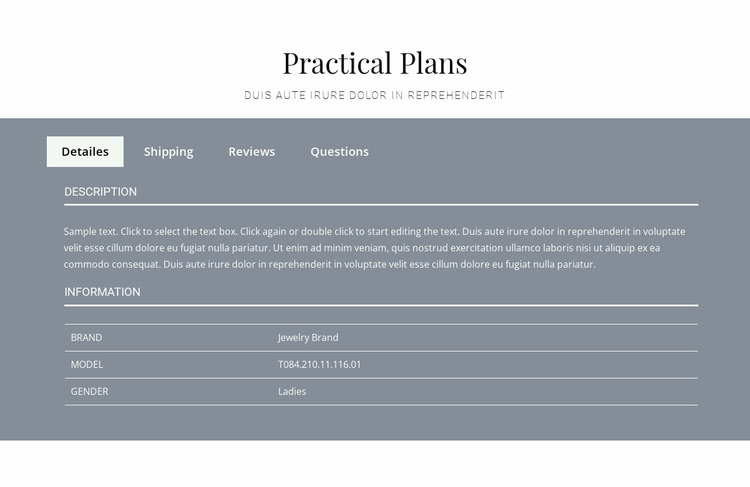 Practical plans Website Design