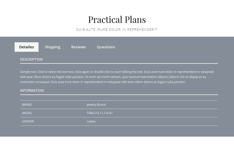 Practical plans WordPress Theme
