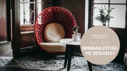 Minimalistischer Einrichtungsstil - HTML-Webseitenvorlage