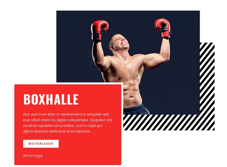 Boxhalle Website-Modell