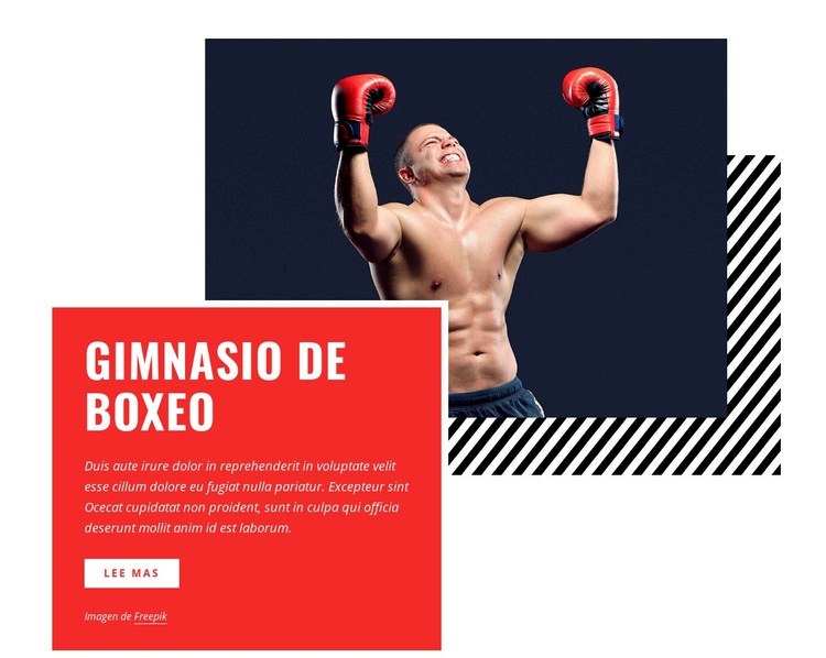 Gimnasio de boxeo Plantilla de una página